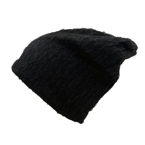 Berretto Slouchy da Donna in Maglia di Cotone Con Trama Ondulata 3D Minimalista Caldo Berretto Invernale per Viaggi All'aperto
