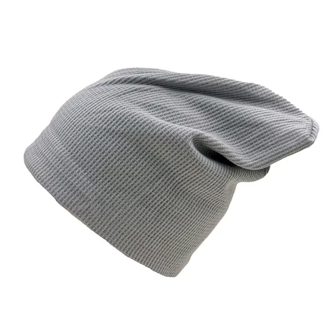 Bonnet Slouchy pour Femme en Coton Tricot Gaufré Casquette Pullover Chaud Coupe-vent Extérieur Mode Coiffure Décontracté Accessoire