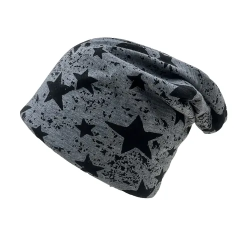 Women Slouchy Beanie Hat Star Print Soft Cotton Knit Cap For Spring Autumn Postpartum Warm Outdoor Fashion Skull Hat