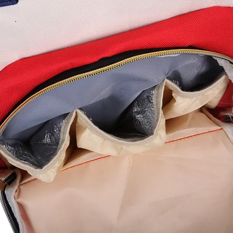 Large Capacity Waterproof Diaper Bag Canvas Multifunctional Backpack For Mom Mother Baby Travel With Thermal Pockets