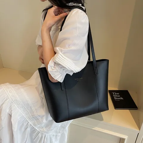 Borsa Tote da Donna in Pelle PU di Grande Capacità Borsa a Tracolla alla Moda per Pendolari con Tracolla Regolabile