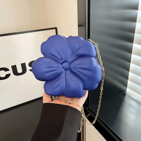 Abendtasche In Blumenform Für Damen 3D Acryl Umhängetasche Mit Goldener Kette Hochzeit Party Clutch Handtasche Schmucktasche