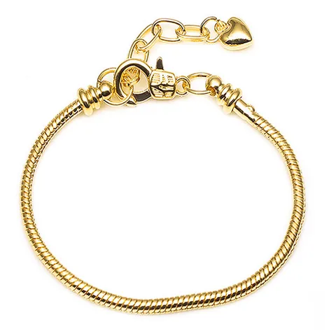 Legering Slangenketting Armband Met Hart Hanger Karabijnsluiting Verstelbare Verlengketting Dames Sieraden Cadeau Goud Zilver Roségold