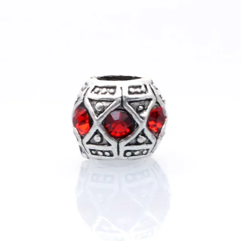 Perles en Alliage Vintage à Grand Trou Avec Strass pour Fabrication de Bijoux DIY Breloques à Motif Géométrique Femmes Accessoires