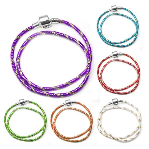 Europese Dubbele Wikkel Slangenketting Armband Basis Met Tonluiting Voor DIY Bedels Vrouwen Mode Kunstlederen Sieraden