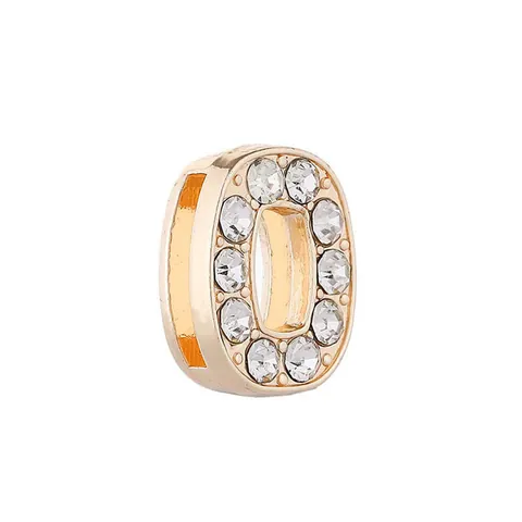Alloy Rhinestone Number Charms For DIY Bracelet Necklace Making Gold Silver Rose Gold Number Beads Jewelry Accessory