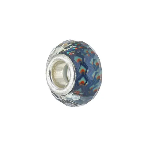 European Style Colorful Floral Large Hole Beads Resin Glass DIY Charms For Bracelet Necklace Jewelry Making Women Retro Faceted Flower Butterfly Beads