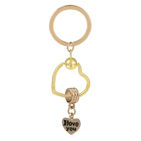 Porte-clés Mode en Alliage Or Forme de Cœur Avec Breloques en Émail et Strass Capteur de Rêves Abeille Fleur Pendentif pour Sac Femme Cadeau