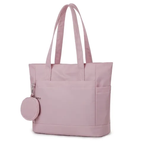 Borsa Tote da Donna in Nylon ad Alta Capacità Impermeabile Borsa a Tracolla Pendolare Con Portamonete Rotondo Borsa Minimalista Viaggio