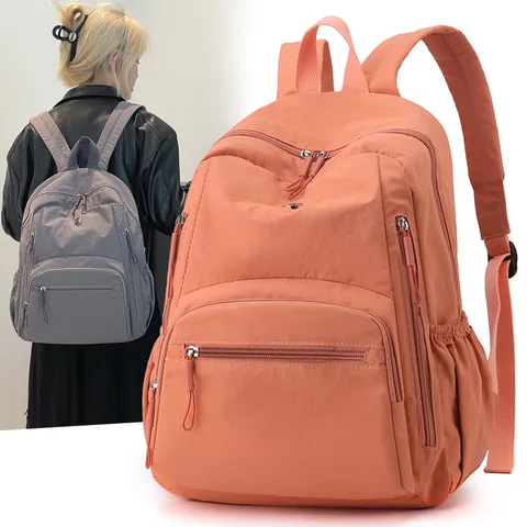 Zaino in Nylon Paracadute Impermeabile da Donna Grande Capacità Urbano Semplice Borsa a Tracolla Puffer per Viaggio Scuola Moda Zaino da Donna