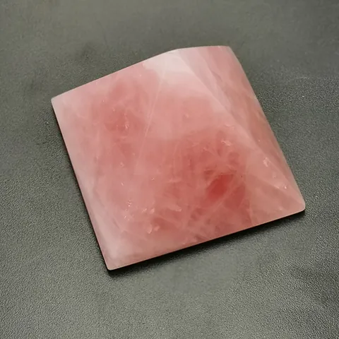 Natural Rose Quartz Pyramid Energy Stone Healing Crystal Pyramid Home Office Desktop Ornament Pink Crystal Decoration