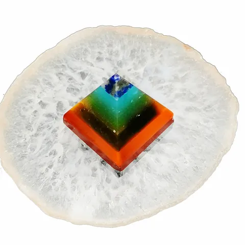 Pirámide de Orgonita de Cristal de Ágata Natural Chakra Piedra de Curación Para Meditación Decoración Hogar Oficina Solo Colgante