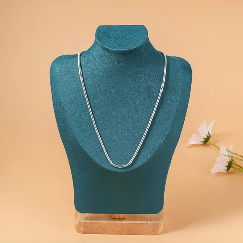 Collier Chaîne de Serpent Plaqué Argent Avec Fermoir Coeur Boule Bijoux Minimalistes Base pour Femme Cadeau