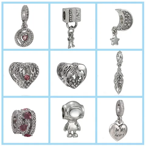 Breloque Cœur Mom En Alliage Étoile Lune Plume Pendante Pour Fabrication De Bracelet Collier DIY Accessoires Bijoux Femme