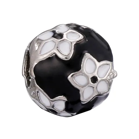 Perles Charm de Bricolage en Alliage Émaillé Fleur Étoile Cœur Grand Trou pour la Fabrication de Bracelets Colliers Femmes