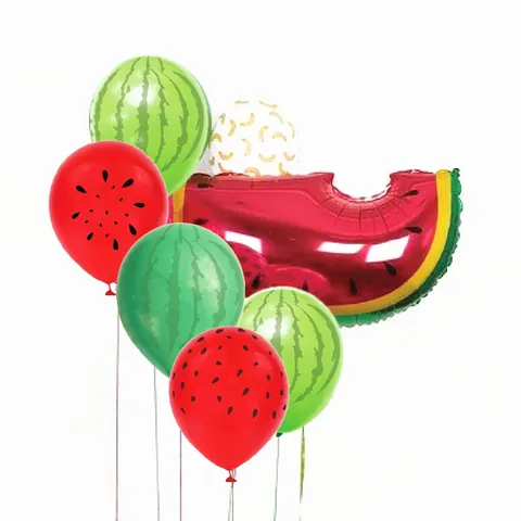 Palloncini in Lattice a Tema Anguria con Motivo Frutta Tropicale Palloncini Decorativi per Decorazioni Festa di Compleanno Estiva