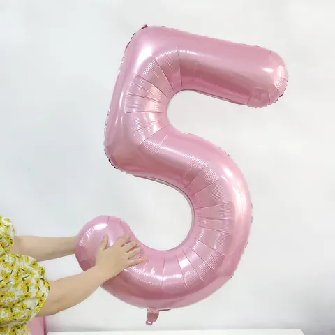 Giant Number Foil Balloon Mylar Helium Balloons For Birthday Party Anniversary Metallic Pink Blue Decorations Celebration