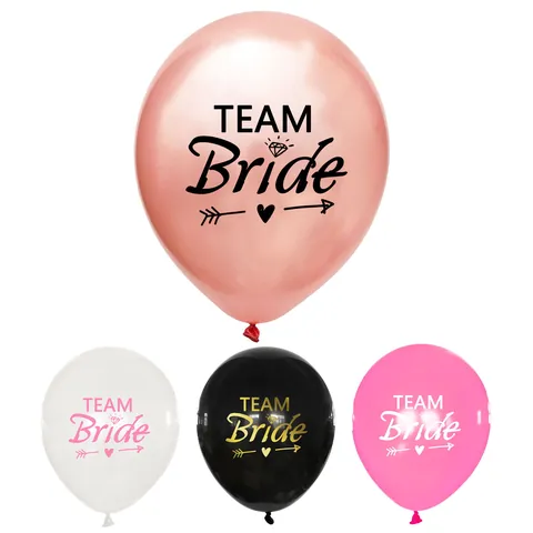 Rose Gold White Team Bride Balloons Latex Bachelorette Party Decorations Wedding Bridal Shower Supplies Hen Party Supplies