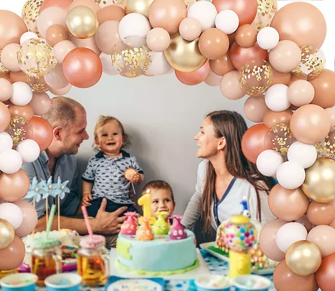Vintage Macaron Orange Gold Latex Balloon Arch Garland For Wedding Birthday Party Decoration Balloons Accessories Kit