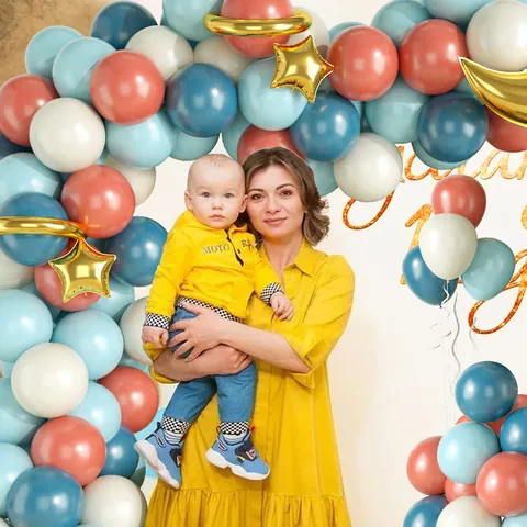 Retro Roze Blauwe Ballonnenboog Ster Maan Folieballonnen Latex Ballonnen Voor Gender Reveal Baby Shower Verjaardagsfeest Decoraties