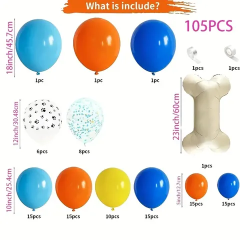 Kit de Guirlande de Ballons Thème Chien Film d'Aluminium Os Empreinte de Patte Ballons en Latex Décoration de Fête d'Anniversaire