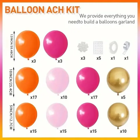 Spring Flower Balloon Garland Arch Kit Pink Orange Gold Multicolor Latex Balloons For Birthday Wedding Ceremony Party Decoration