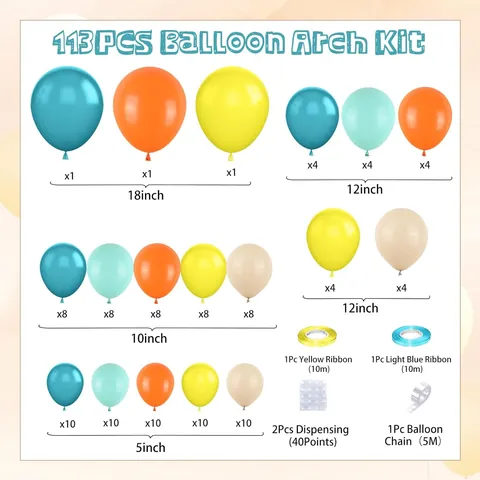 Here Comes The Son Ballonboog Kit Oranje Geel Blauw Wit Latex Ballonnen Zonnebloem Madeliefje Baby Shower Verjaardag Feest Decoratie