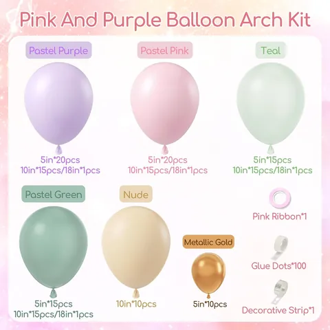 Macaron Balloon Arch Garland Kit Latex Balloons With Butterfly Decor For Birthday Party Wedding Graduation Decoration
