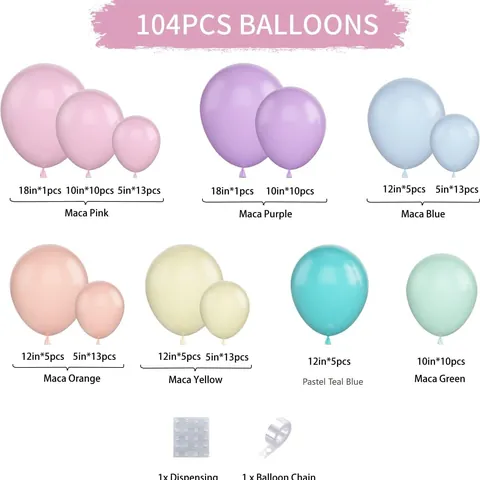 Macaron Balloon Garland Arch Kit For Birthday Party Decoration Latex Balloons Set For Baby Shower Wedding Anniversary Supplies