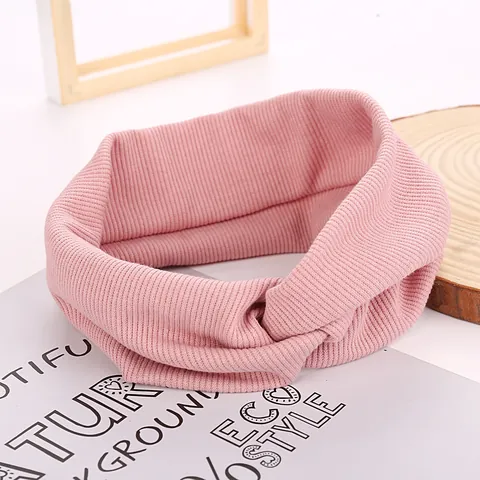 Diadema de Punto Vintage para Mujer con Nudo Retorcido Elástica de Canalé con Nudo Cruzado para Accesorios de Cabello