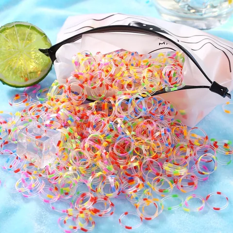 Bunte Elastische Haargummis Für Mädchen Kinder Nahtlose Gummibänder Hochelastisches Haarseil Mit Mattierter Enten Aufbewahrungstasche