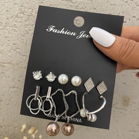 Vintage Earring Collection For Women Gold Silver Alloy Butterfly Heart Faux Pearl Hoop Stud Earrings Bohemian Fashion Jewelry Accessories