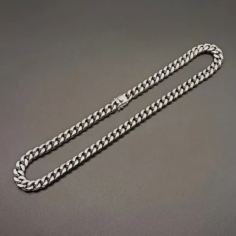 Herren Hip Hop Miami Panzerkette Halskette 316 Edelstahl Poliert Gold Silber Halsketten Schmuck Breite 8mm-14mm