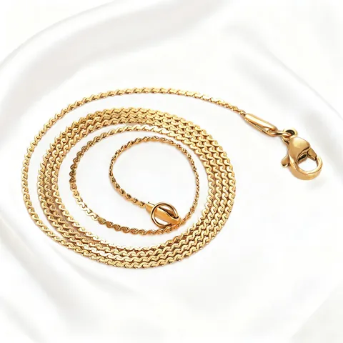 Minimalist 304 Stainless Steel Flat S-Shape Chain Necklace For Women Fashion S-Link Clavicle Chain Jewelry Base Chain