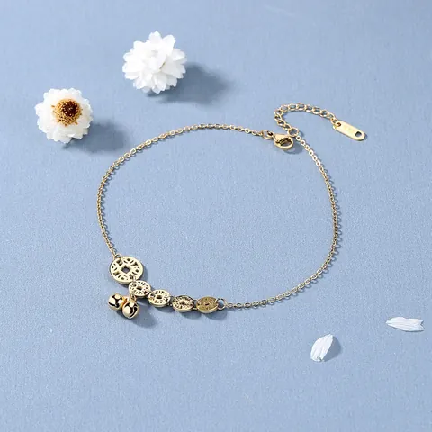 Tobillera de Aleación Chapada en Oro Vintage Con Monedas y Campanas para Mujeres y Niñas Joyería de Playa de Verano Tobillera Ajustable de Monedas Tradicionales