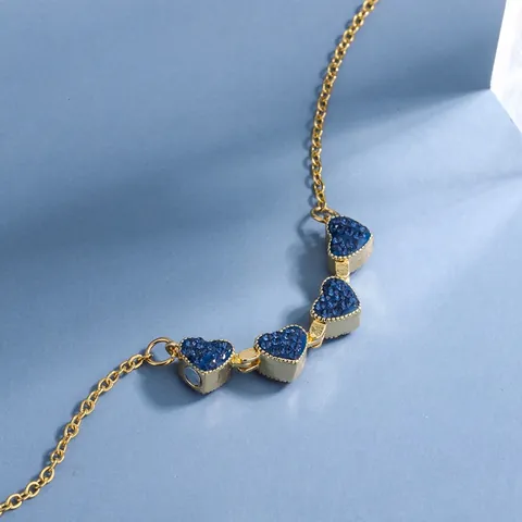 Collana in Acciaio al Titanio con Quadrifoglio e Cuore Pieghevole per Donna Magnetica Lucidata a Specchio Placcata in Oro Collana con Pendente Regalo Gioielli Eleganti