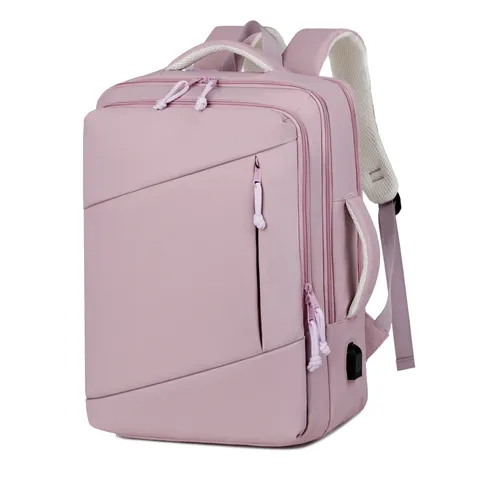 Large Capacity Business Travel Backpack For Men Women Waterproof Oxford Cloth Laptop Bag With USB Charging Port Expandable School Bag