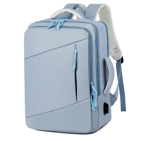 Large Capacity Business Travel Backpack For Men Women Waterproof Oxford Cloth Laptop Bag With USB Charging Port Expandable School Bag