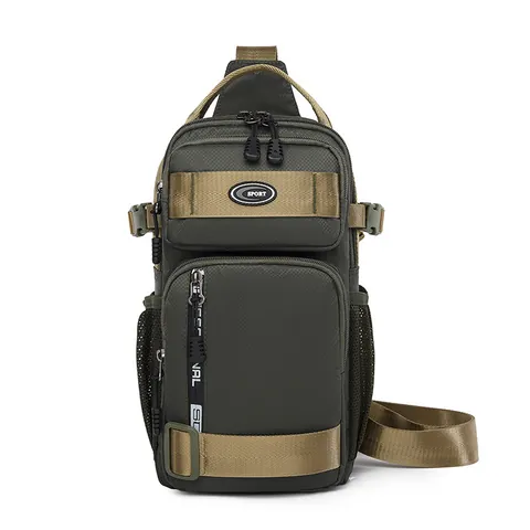 Borsa da Petto da Uomo in Tessuto Oxford di Grande Capacità Borsa Tattica Impermeabile a Tracolla Sportiva per Viaggi