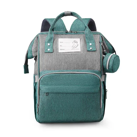 Mochila de Pañales Gran Capacidad para Mamá Impermeable Tela Oxford Bolso de Viaje Con Puerto USB y Bolsillos Aislados