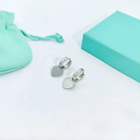 Minimalisti Orecchini a Cerchio in Acciaio Inossidabile a Cuore e Tondi Donna Oro Argento Placcati Gioielli Geometrici Regalo