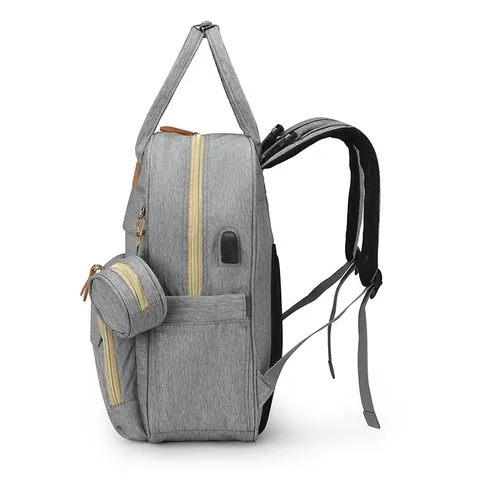 Waterproof Large Capacity Diaper Bag Backpack Multi-Function Oxford Cloth Mummy Travel Bag With USB Port And Insulated Pockets