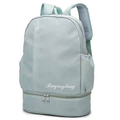 Travel Backpack With Shoe Compartment Water Repellent Oxford Cloth Dry Wet Separation Large Capacity Gym Fitness Bag