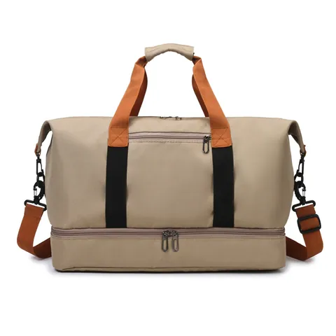 Borsa da Viaggio di Grande Capacità Con Scomparto Scarpe Indipendente Separazione Umido Secco Tessuto Oxford Impermeabile Sportiva
