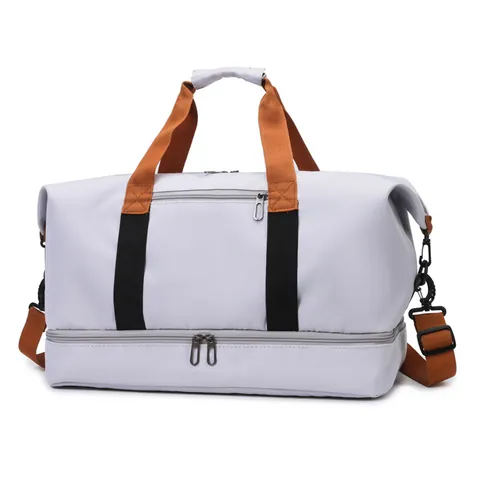 Borsa da Viaggio di Grande Capacità Con Scomparto Scarpe Indipendente Separazione Umido Secco Tessuto Oxford Impermeabile Sportiva