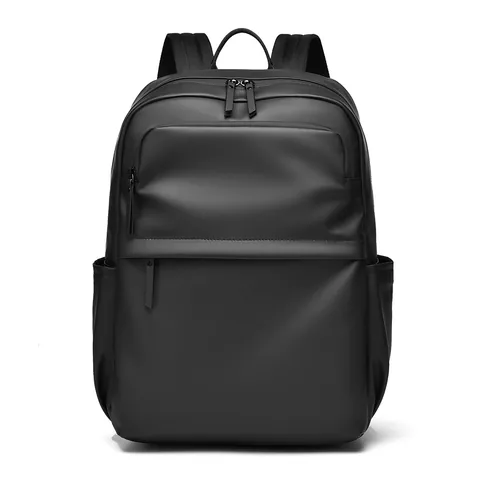 Minimalistischer PU Leder Laptop Rucksack Wasserdicht Trendy Reise Rucksack Für Damen Herren Schule Uni Arbeit Pendler Tasche