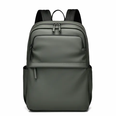 Minimalistischer PU Leder Laptop Rucksack Wasserdicht Trendy Reise Rucksack Für Damen Herren Schule Uni Arbeit Pendler Tasche