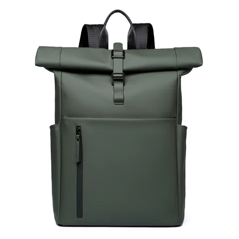 Waterproof Roll-Top Backpack Large Capacity Laptop Bag For Men Women Casual Travel School Minimalist Business Daypack