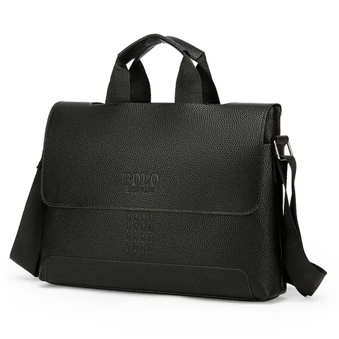 Bolso Bandolera Casual de Negocios para Hombre de Cuero PU Repelente al Agua Bolso de Mano Ligero para Viajes de Negocios