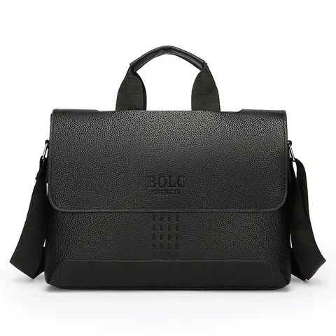 Bolso Bandolera Casual de Negocios para Hombre de Cuero PU Repelente al Agua Bolso de Mano Ligero para Viajes de Negocios